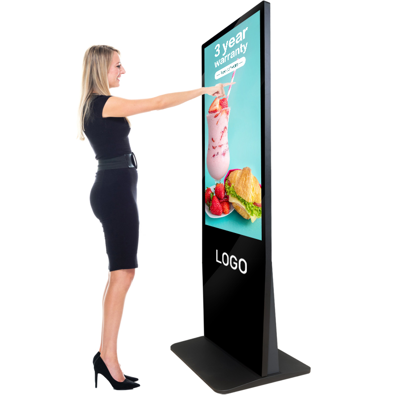43 49 55 65 inch free standing digital signage display with infrared touch